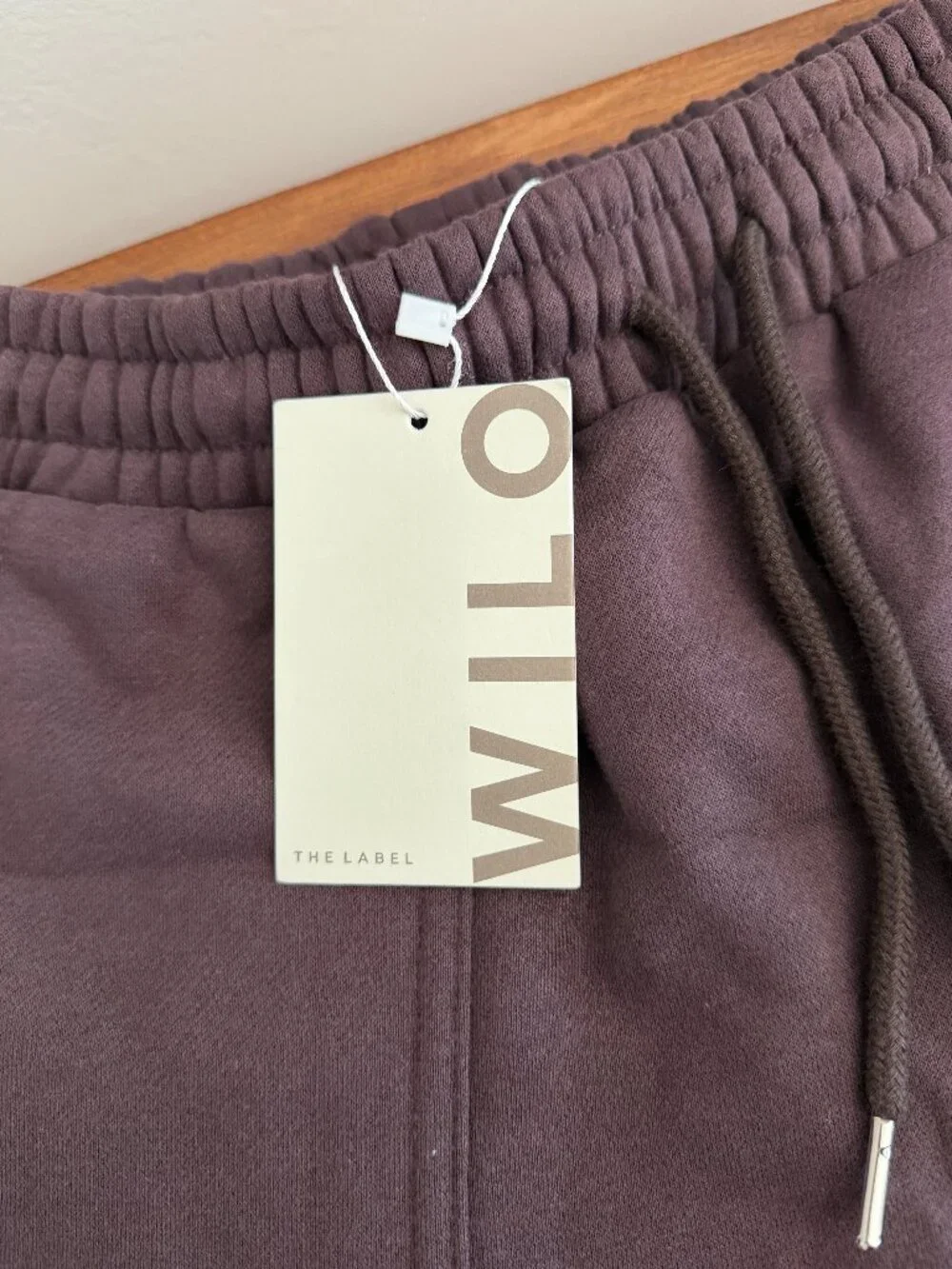 WILO The Label Espresso Fleece Jog Shorts Womens SZ Small Loungewear